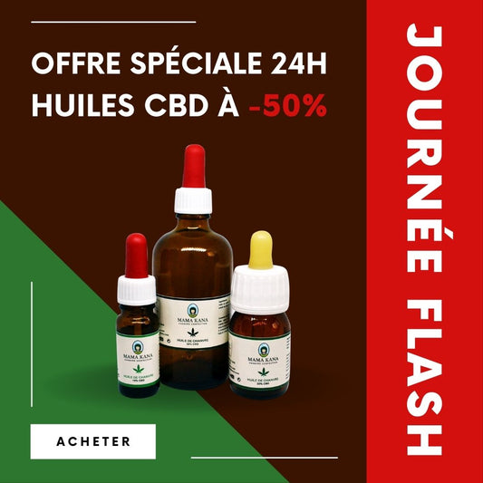 Flash-Tag - Halber Preis auf unsere Bio-Öle CBD 💧 💧.