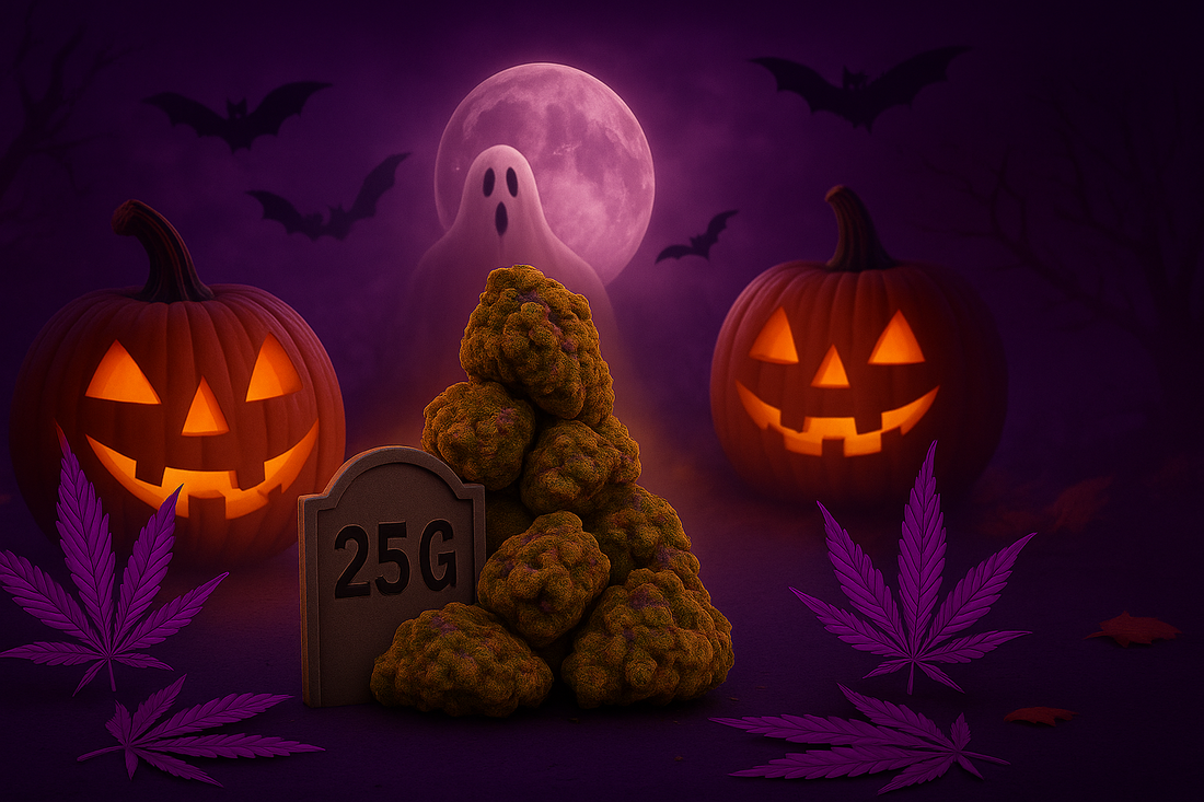 Halloween Mama Kana: 25G free Purple Haze + doubled orders! 👻