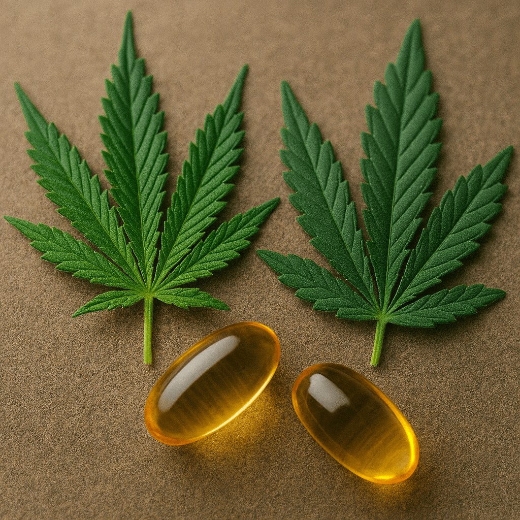 Feuilles de chanvre CBN et CBD