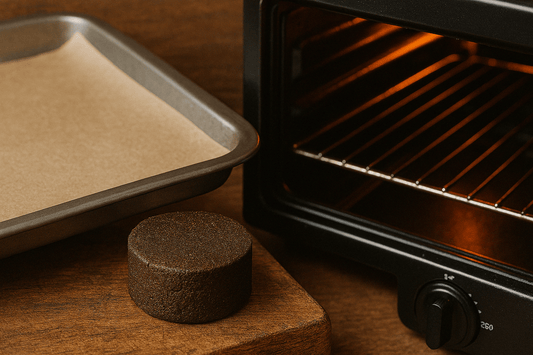CBD resin in an oven