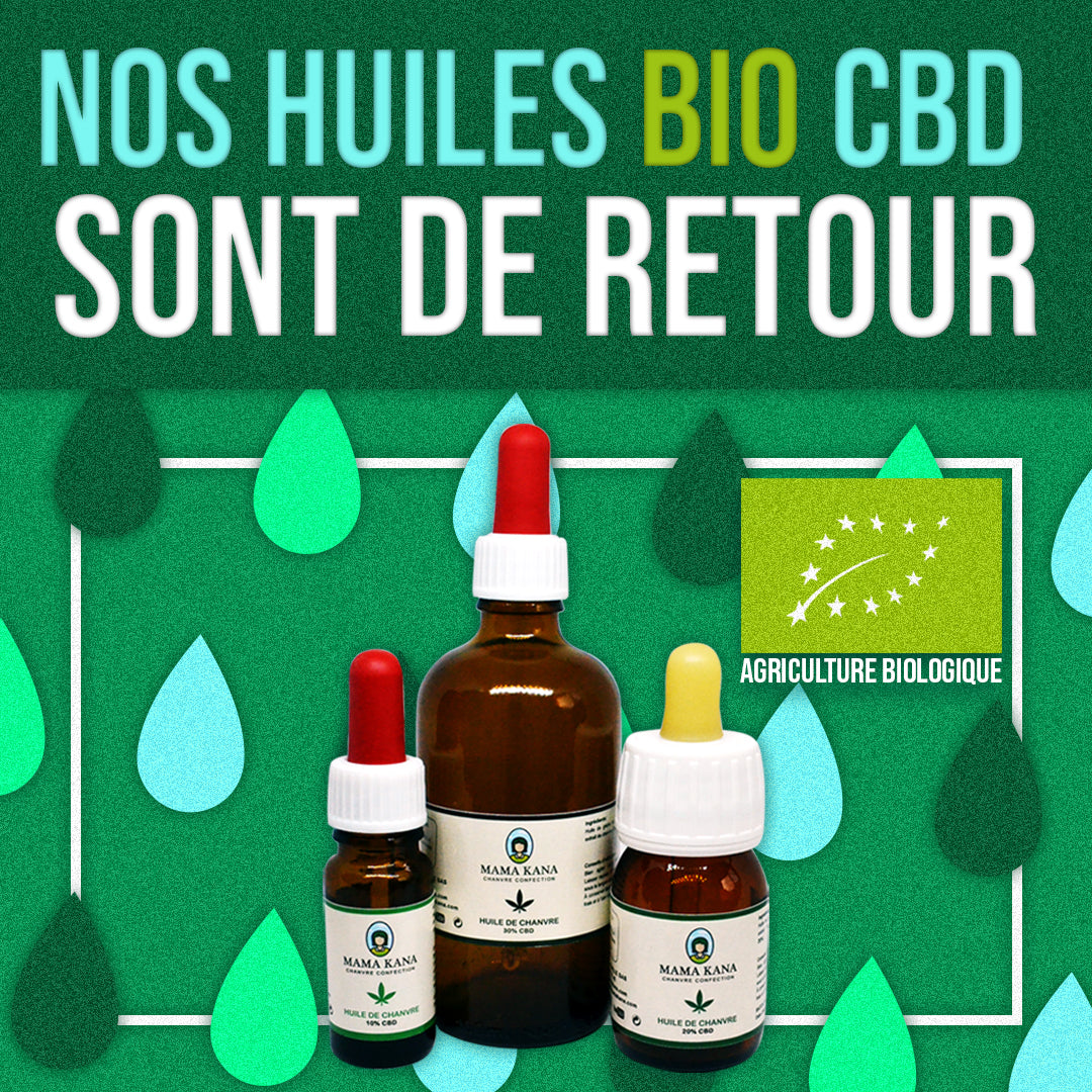 Mama Kana | Unsere BIO-Öle CBD sind wieder da! 💧