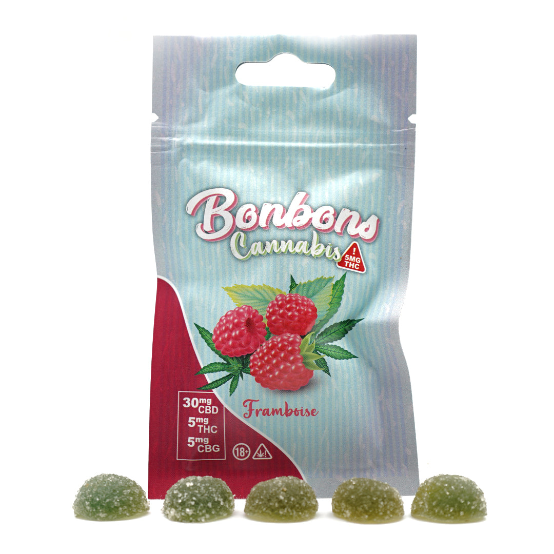 CBD & THC Bonbons - Himbeergeschmack