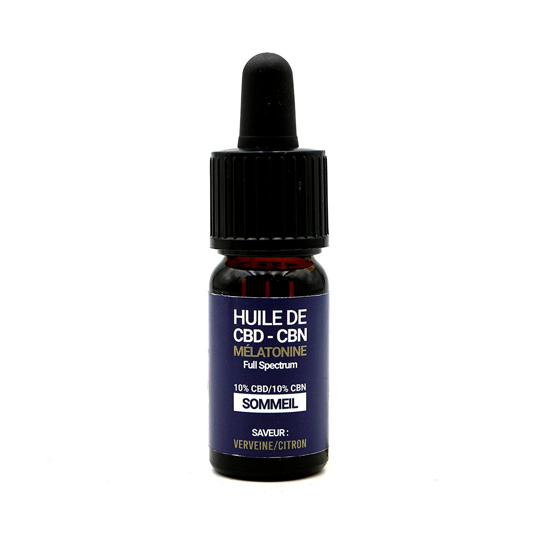 Huile de CBD 10% + CBN 10%+ Mélatonine | Sommeil 🌒