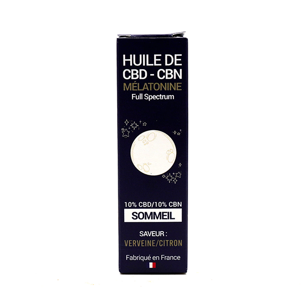 Huile de CBD 10% + CBN 10%+ Mélatonine | Sommeil 🌒