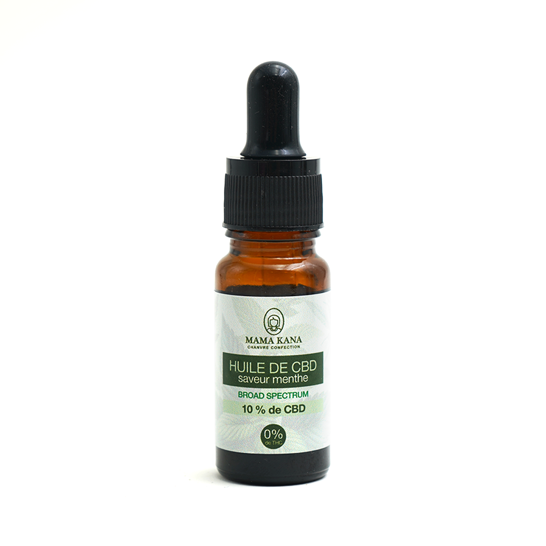 Huile 10% de CBD Broad Spectrum - Menthe 🌱