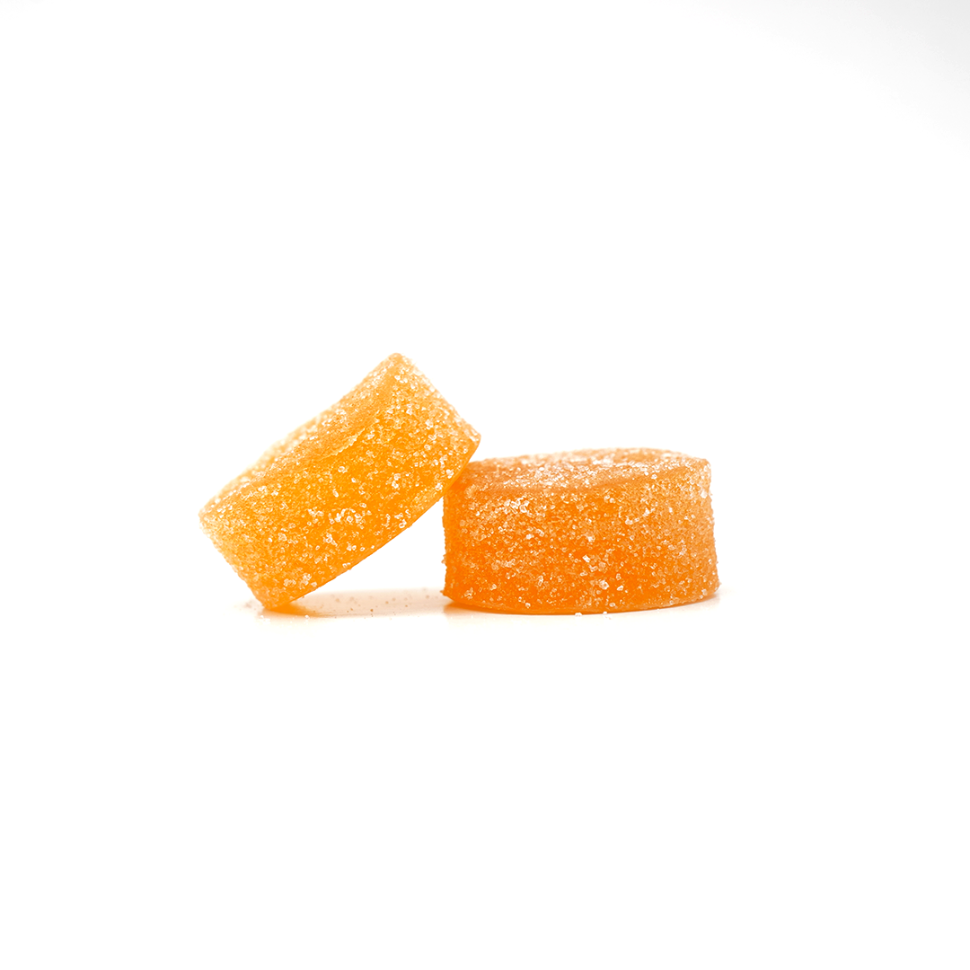 Gummies THC 25 mg & CBD 25 mg - Perzik Mimosa 🍑