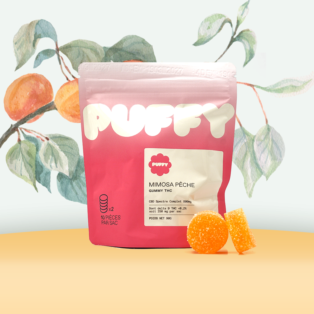 CBD Gomas THC 25 mg e 25 mg - Mimosa de Pêssego 🍑 (100% de desconto)