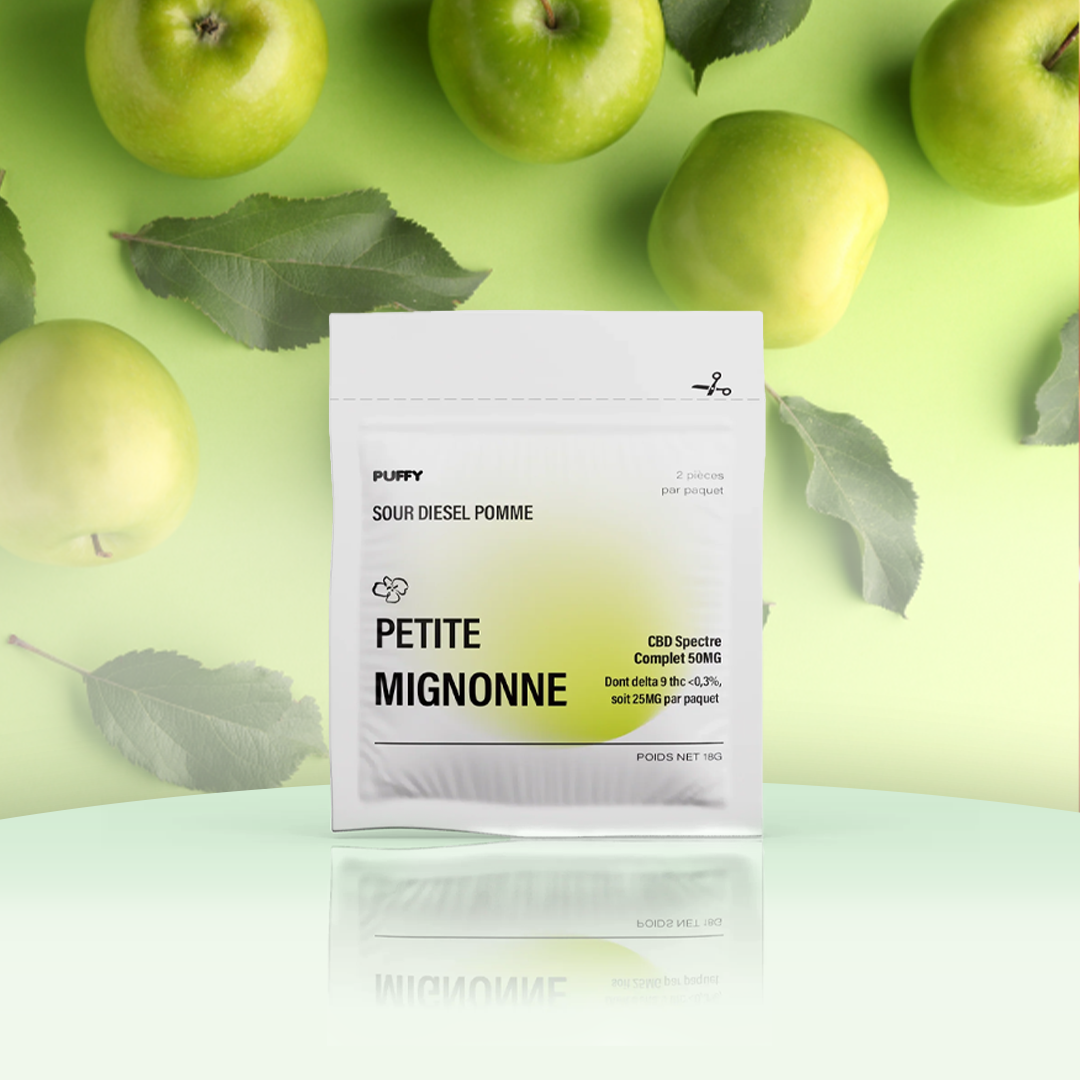 🎁 Gummies THC 12,5 mg & CBD 12,5 mg - Sour Diesel Apple 🍏 (100% off)