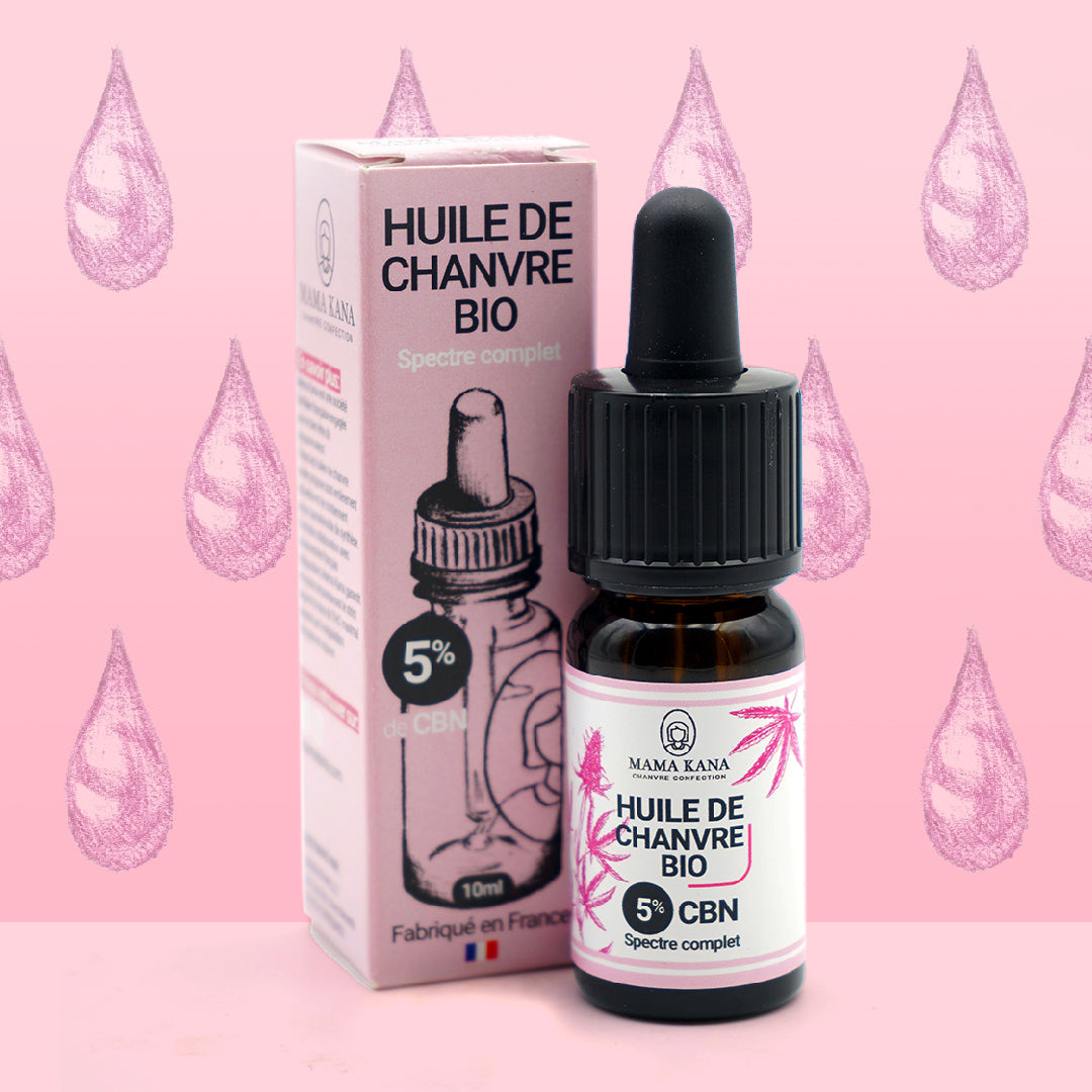 Huile de Chanvre BIO CBN 5% + CBD 5% 🇫🇷