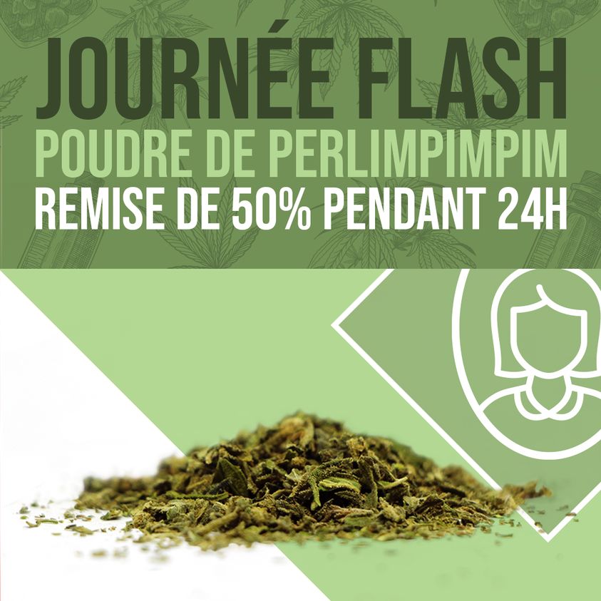Journée Flash - 50% de remise sur nos Poudres de Perlimpimpim CBD ! 🧙