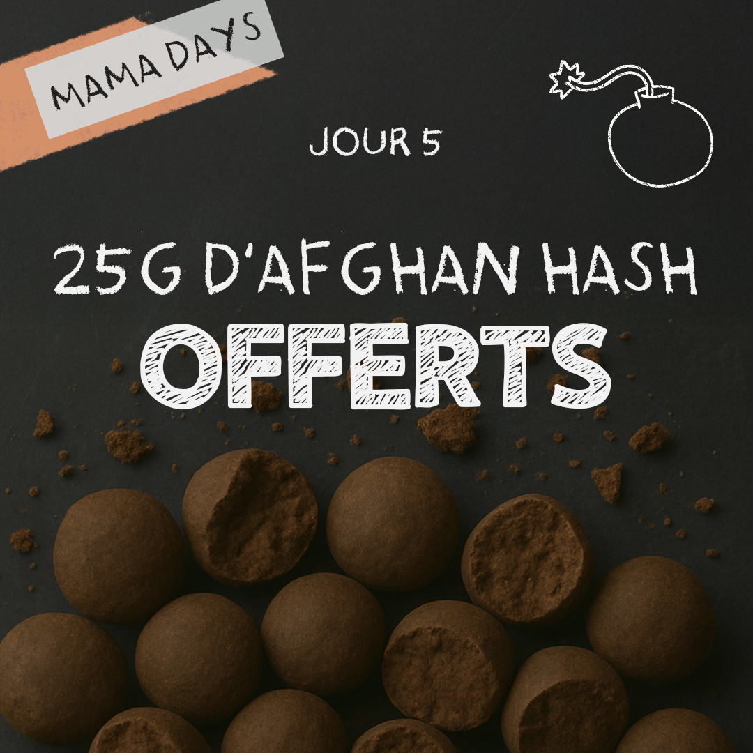 🖤 Mama Days Jour 5 : Afghan Hash offert aujourd’hui !