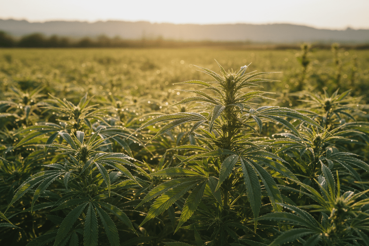 CBD hemp fields