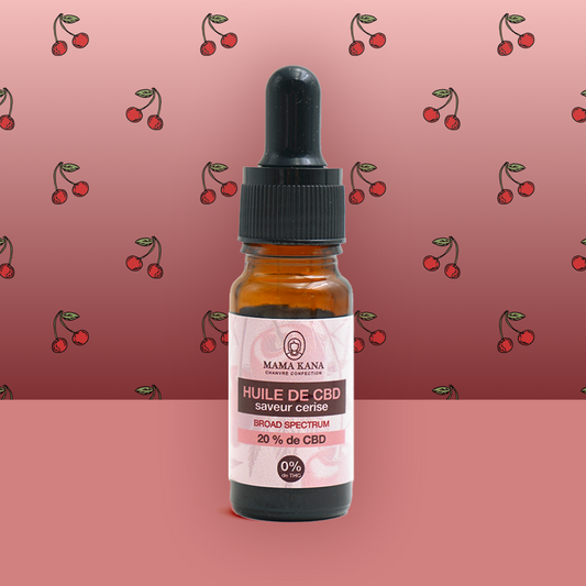 Huile 20% de CBD Broad Spectrum - Cerise 🍒