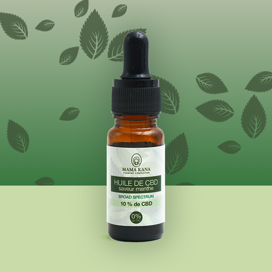 Huile 10% de CBD Broad Spectrum - Menthe 🌱