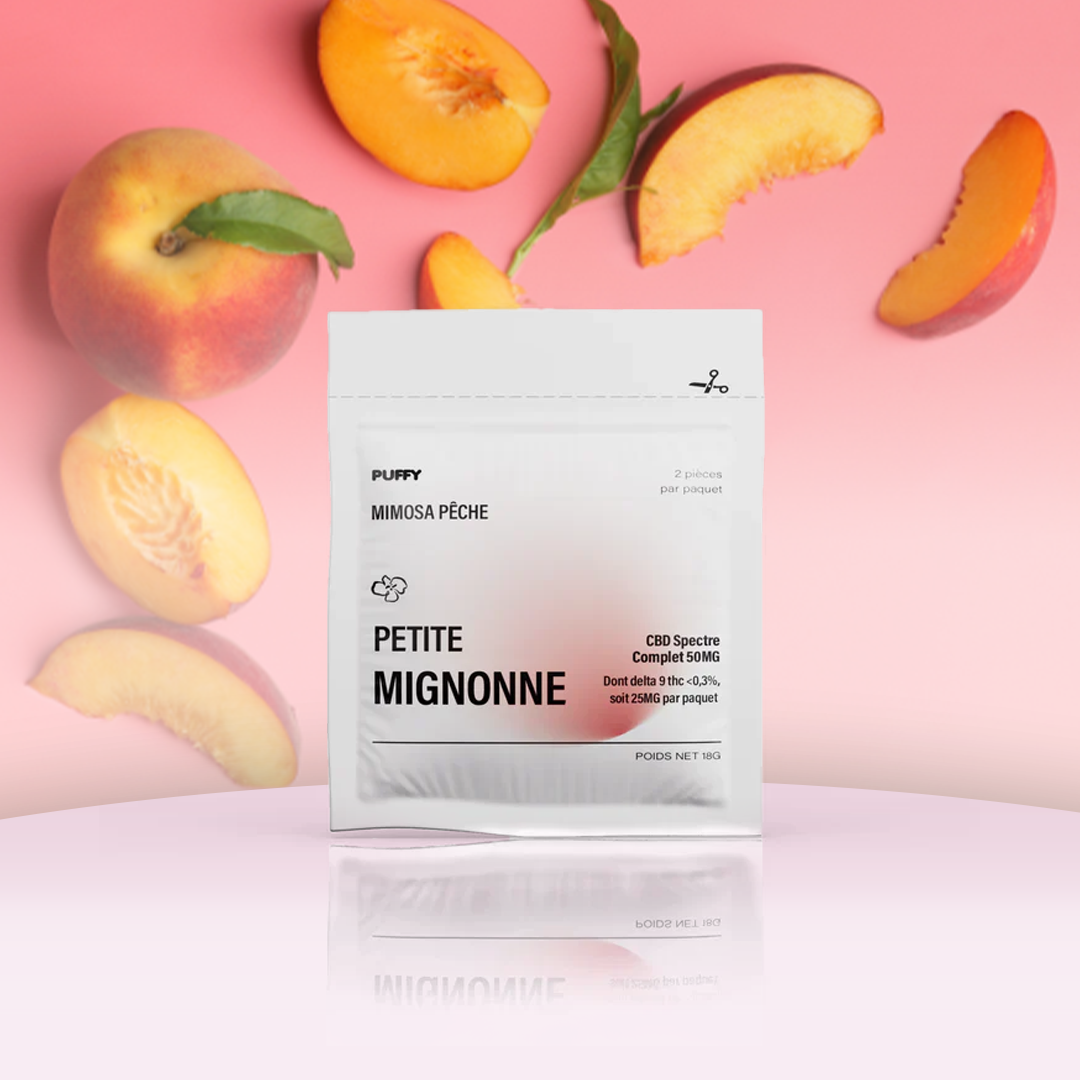 CBD Gomas THC 12,5 mg e 12,5 mg - Pêssego Mimosa 🍑 (100% de desconto)