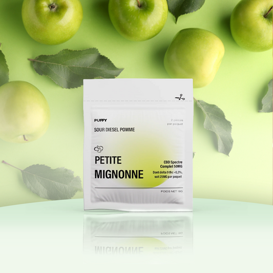 CBD Gomas THC 12,5 mg e 12,5 mg - Sour Diesel Apple 🍏 (100% de desconto)
