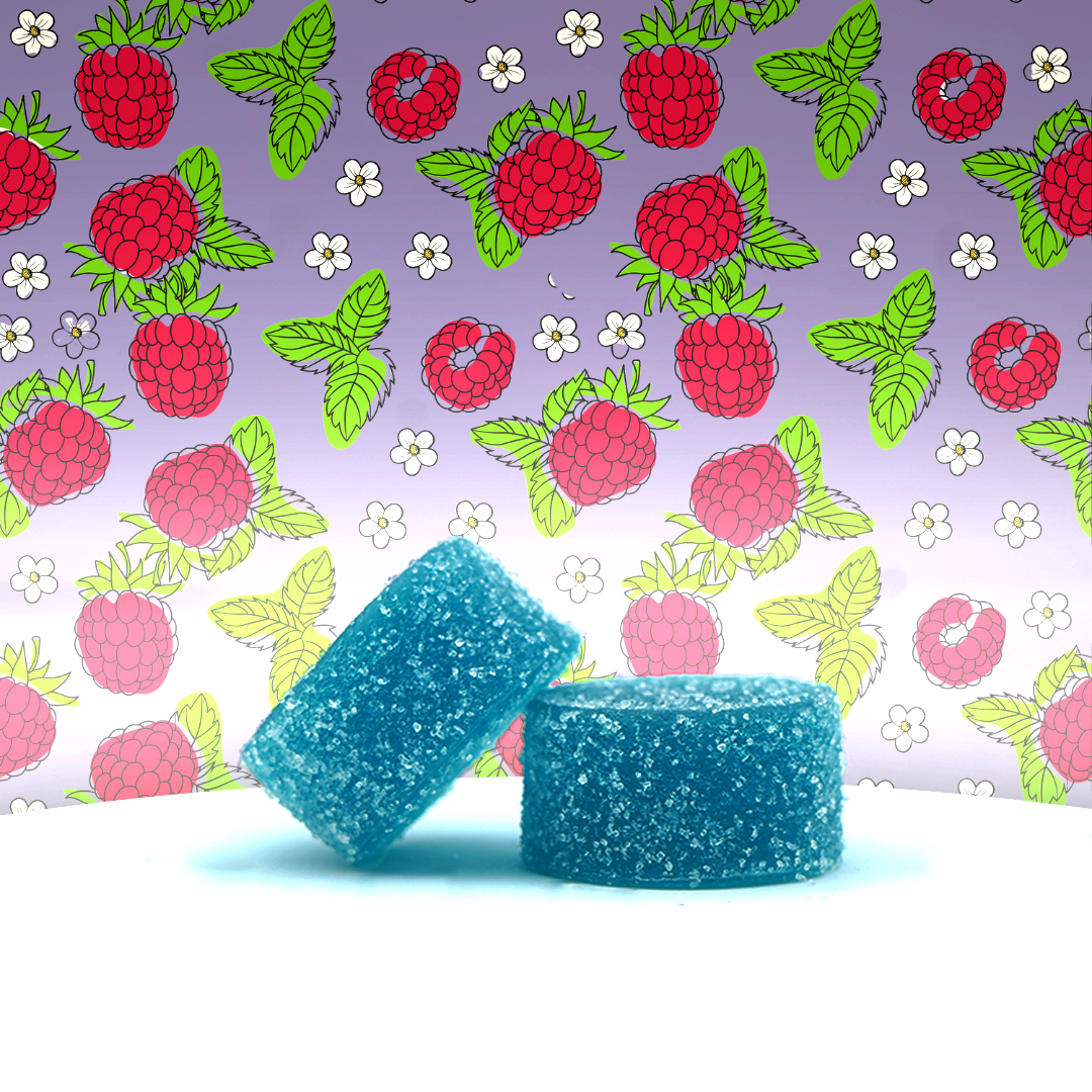 🎁 THC 25 mg & CBD 25 mg Bonbons - Blue razz 🫐 (100% off)