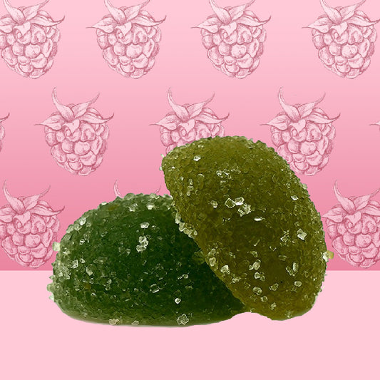 Rebuçados CBD & THC - Sabor a framboesa