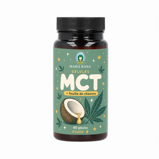 Cápsulas de MCT y hoja de cáñamo 🌿