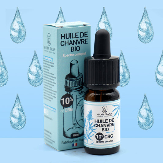 Óleo de cânhamo CBG 10% + CBD 5% 🇫🇷 (100% de desconto)