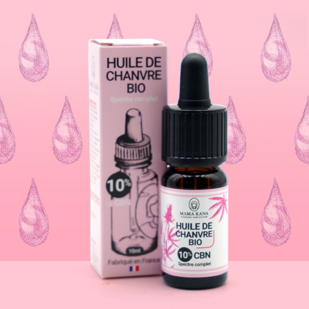 🎁 Orgaaninen Hamppuöljy CBN 10% + CBD 5% 🇫🇷 (100% pois)