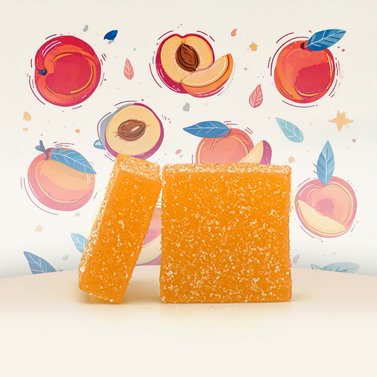 CBD Rebuçados de THC 5 mg e 5 mg - Mimosa de pêssego 🍑