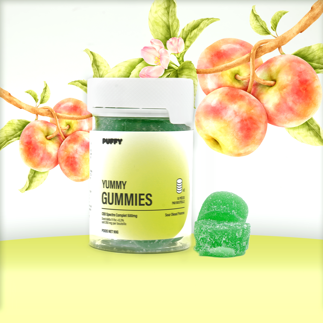 Gummies THC 25 mg & CBD 25 mg - Zure Diesel Appel 🍏